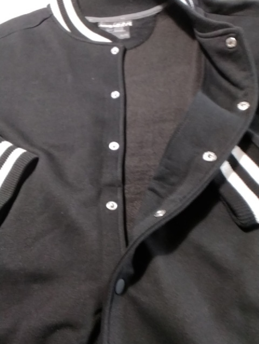 New Era Black & White " EA Sports " Embroidered Varsity Bomber Jacket , XL , $48 - Picture 5 of 9